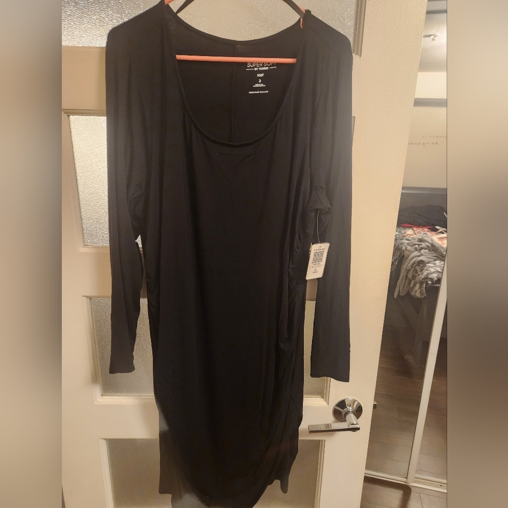 Torrid Black Long Sleeve Body Con Dress